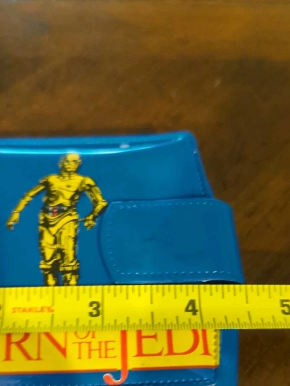 Vintage  Wallet Star Wars Return of the Jedi Blue Plastic